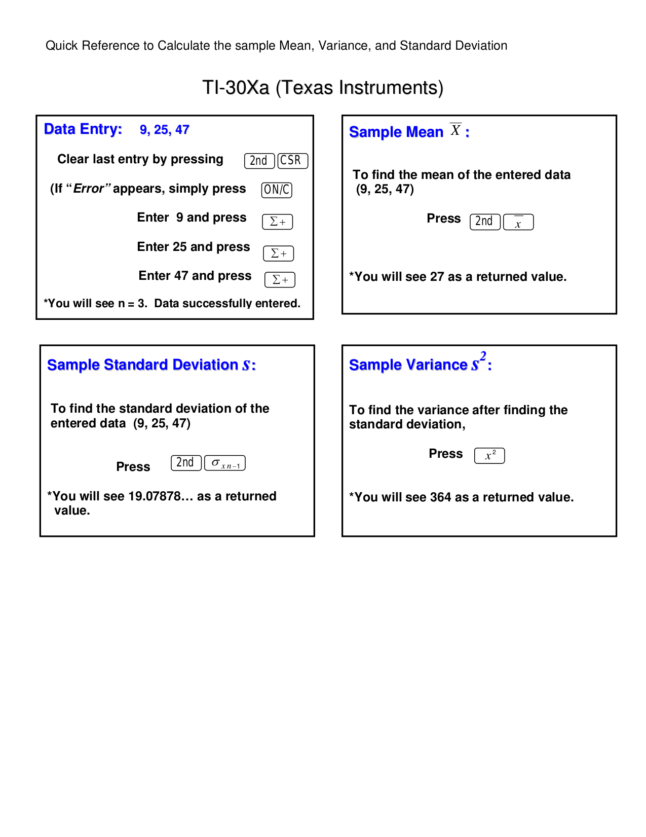 Download free pdf for TI TI30X IIS Calculator manual